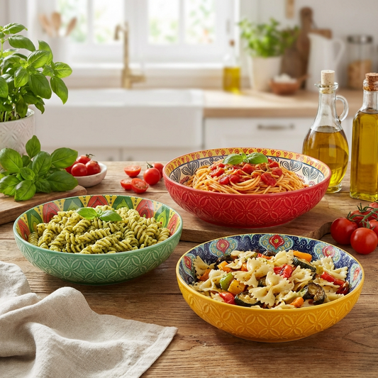 Tuscany Assorted Set of 3 Pasta Bowls 22cm