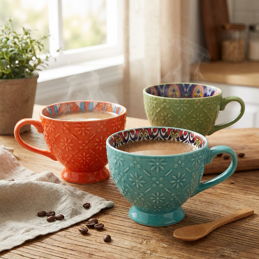 Tuscany II Assorted Set of 3 Mugs 15cm