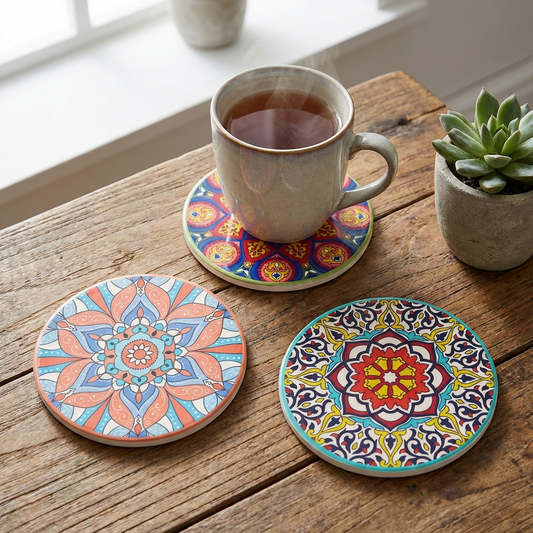 Tuscany II Set of 3 Coasters 10cm