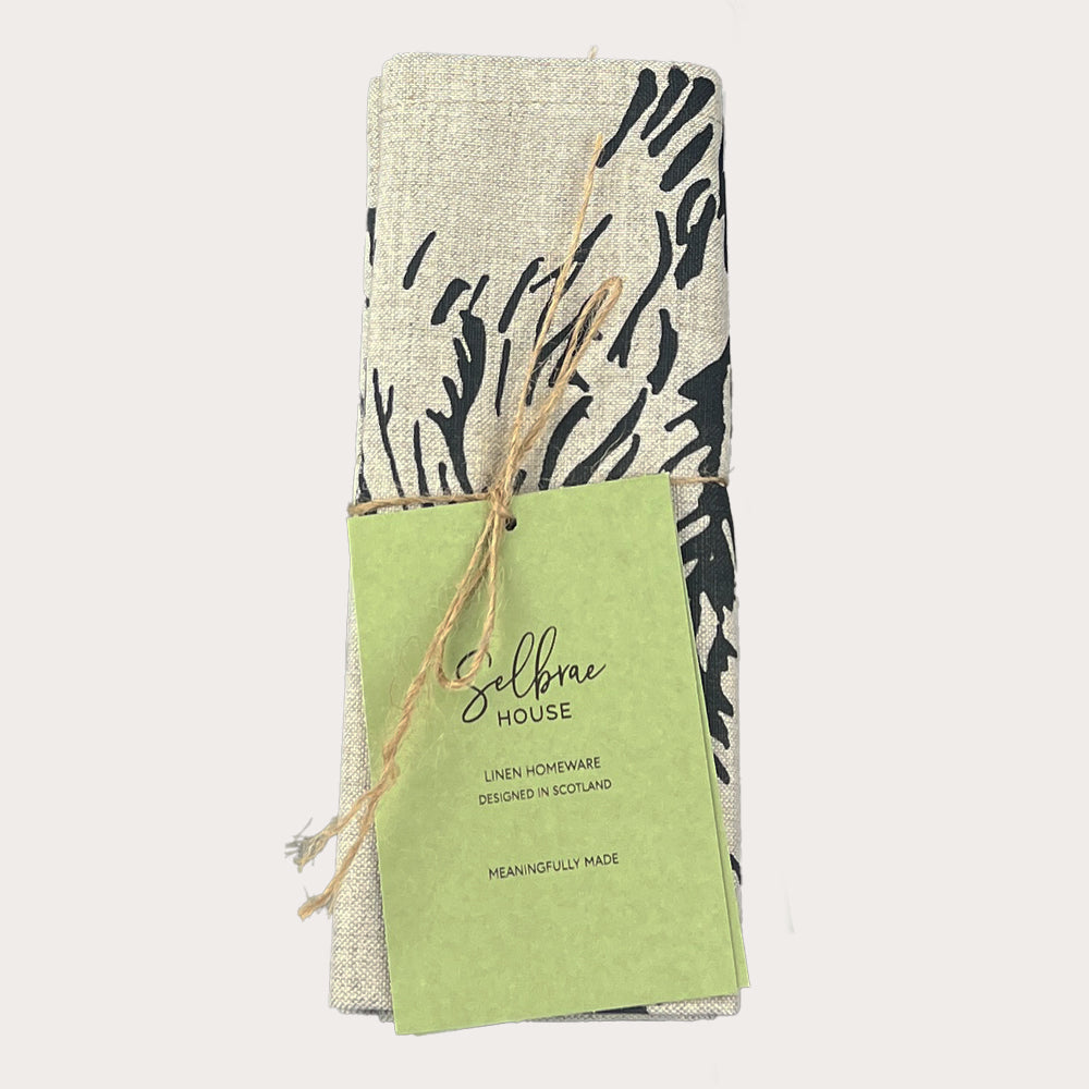 Stag Linen Tea Towel by Selbrae House