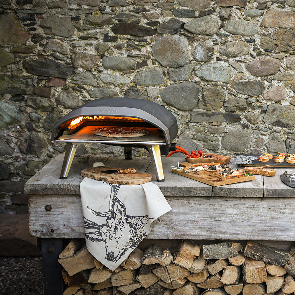 Stag Linen Tea Towel by Selbrae House