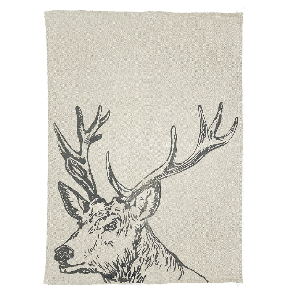 Stag Linen Tea Towel by Selbrae House