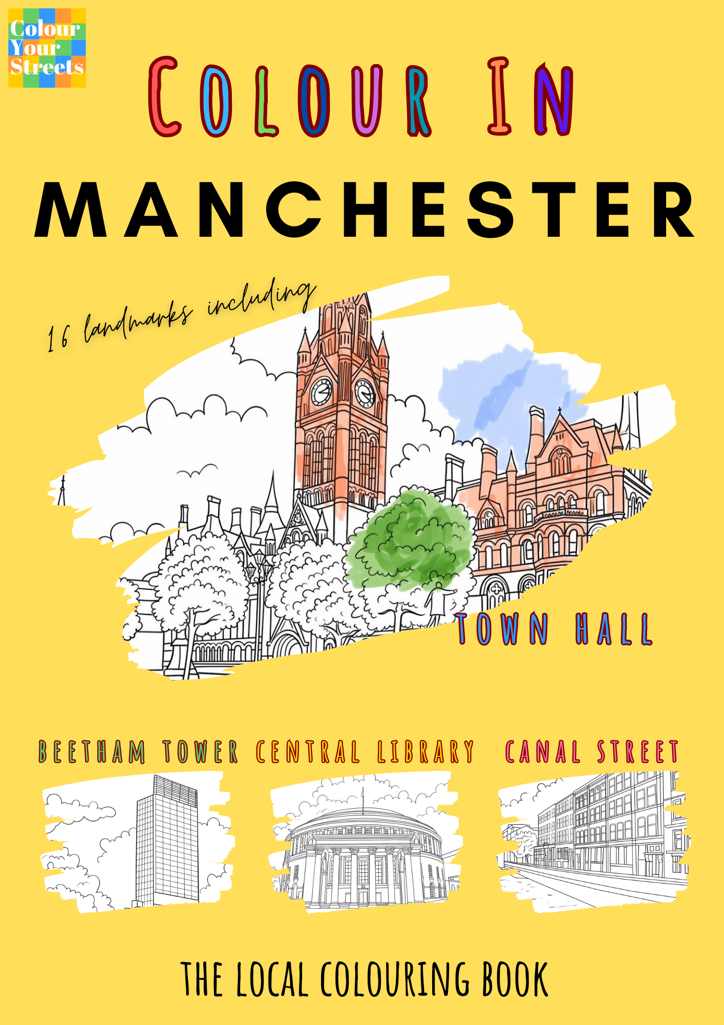 Manchester Colouring Book (A4) by Colour Your Streets