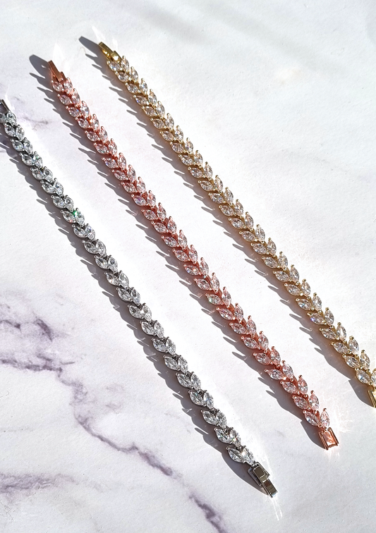 Marquise Cut Petal Bracelet by Vianne Jewellery