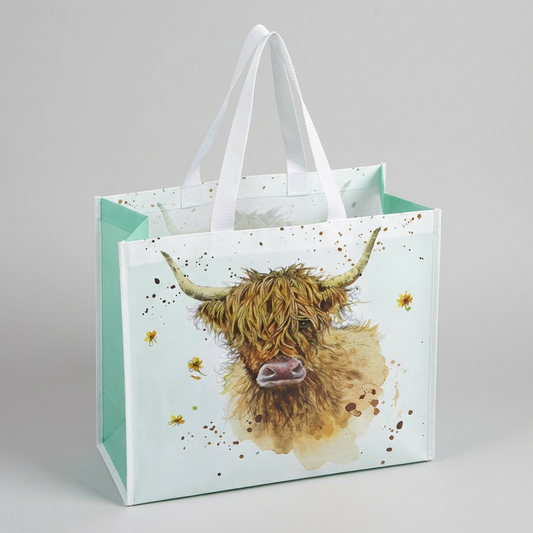 Jan Pashley Highland Cow Reusable Tote Bag, 39.5CM
