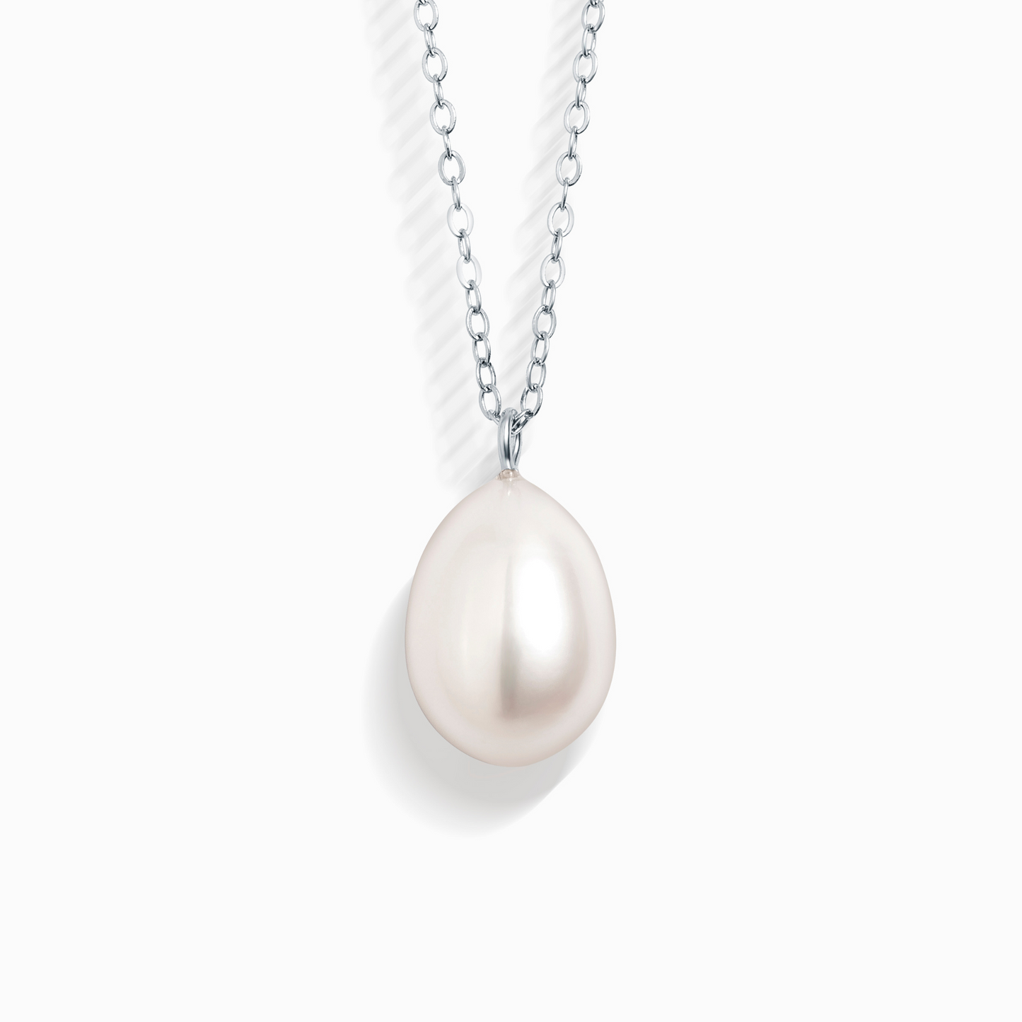 Large Pearl Pendant Necklace in Sterling Silver by Vianne Jewellery