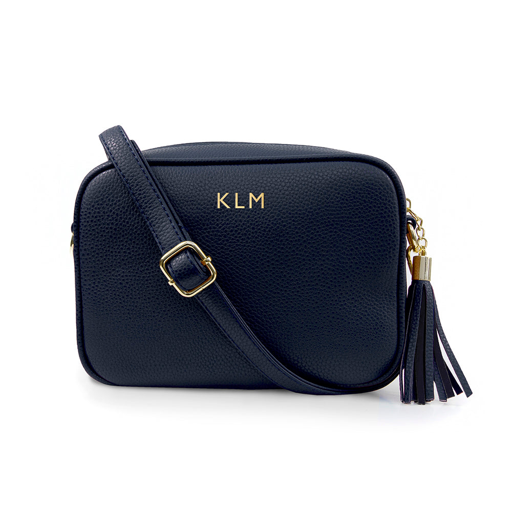 Treat Republic Personalised Luxury Crossbody Bag in Navy