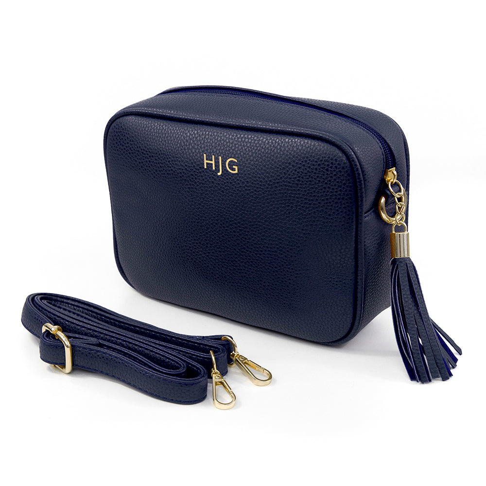 Treat Republic Personalised Luxury Crossbody Bag in Navy