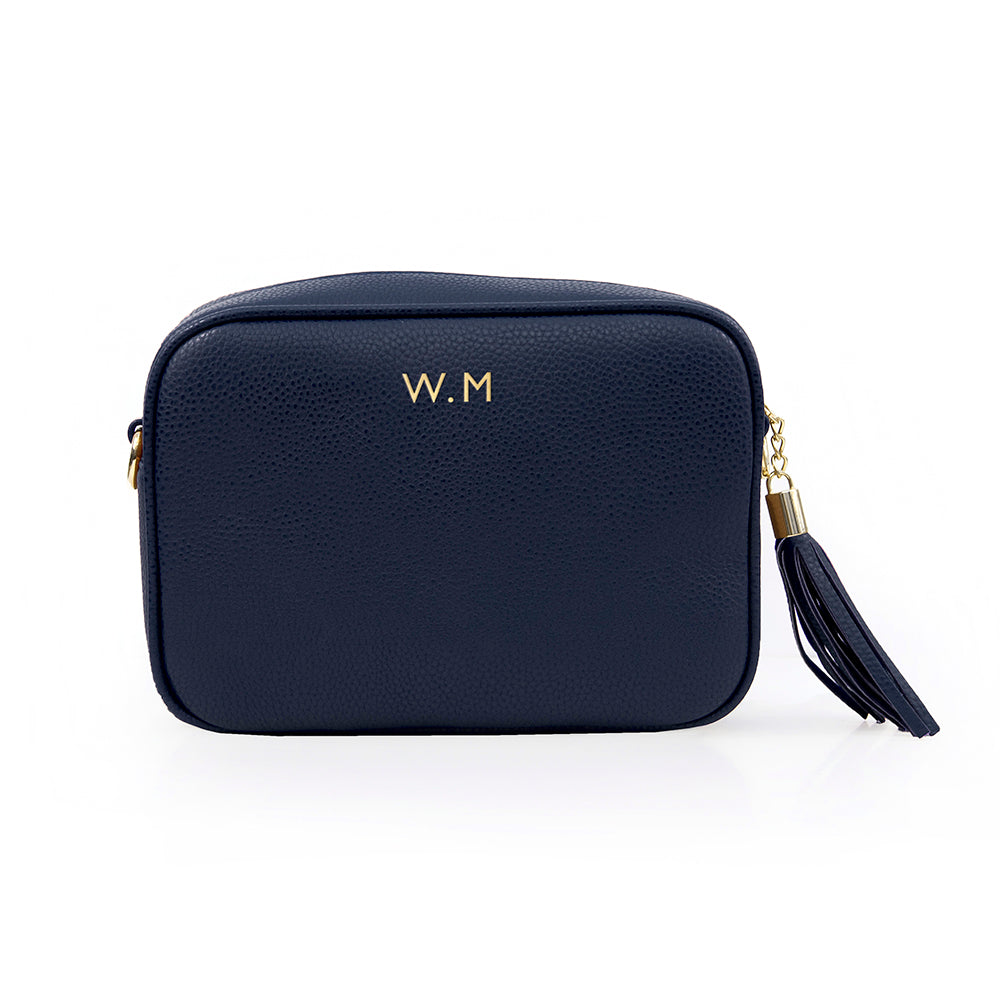 Treat Republic Personalised Luxury Crossbody Bag in Navy
