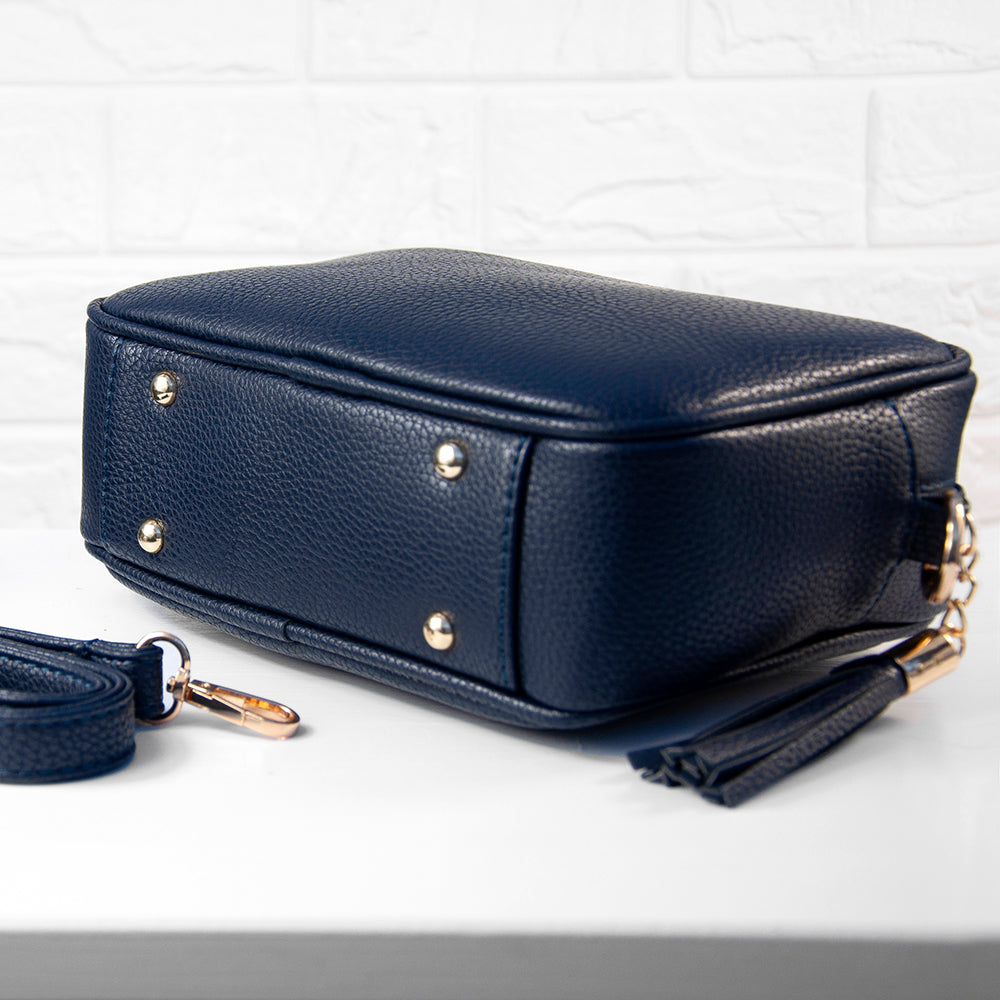 Treat Republic Personalised Luxury Crossbody Bag in Navy