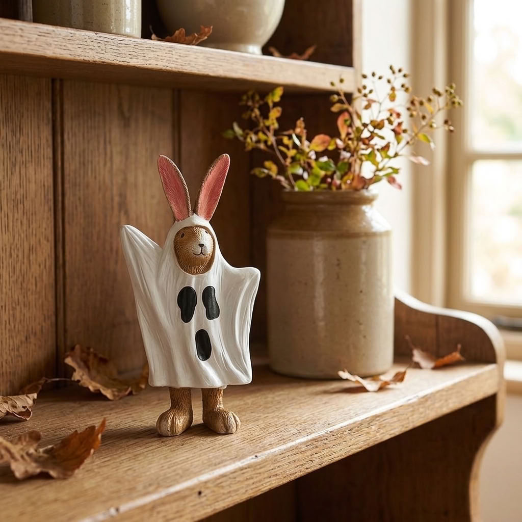 Jasper Rabbit Ghost Bunny Ornament, 14cm