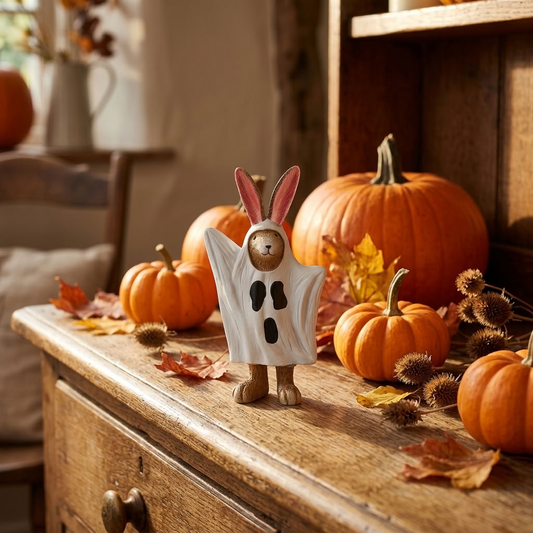 Jasper Rabbit Ghost Bunny Ornament, 14cm