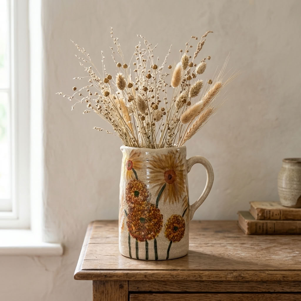 Sunflower Jug Vase, 19.5cm