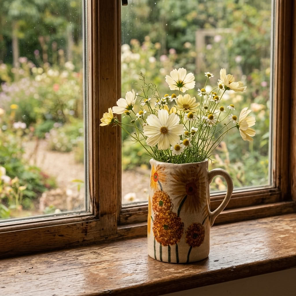 Sunflower Jug Vase, 19.5cm
