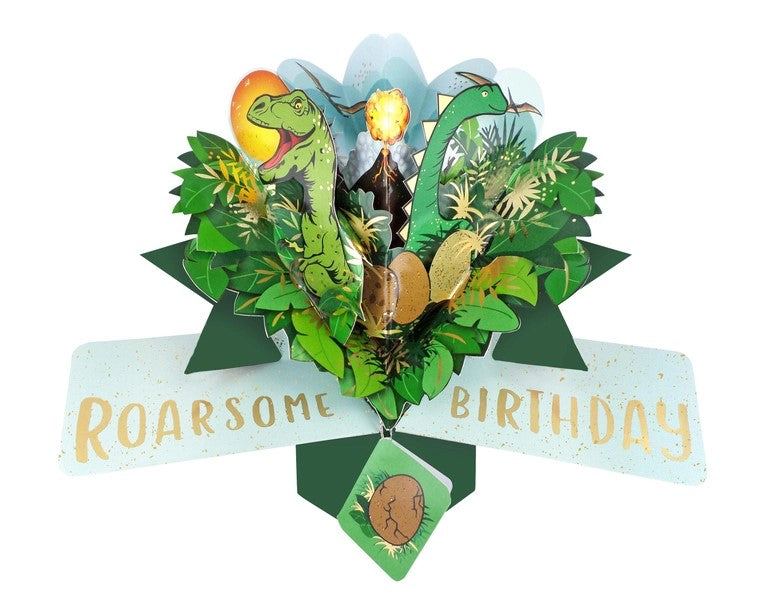 Dinosaur - Pop-Up Birthday Greeting Card - Second Nature