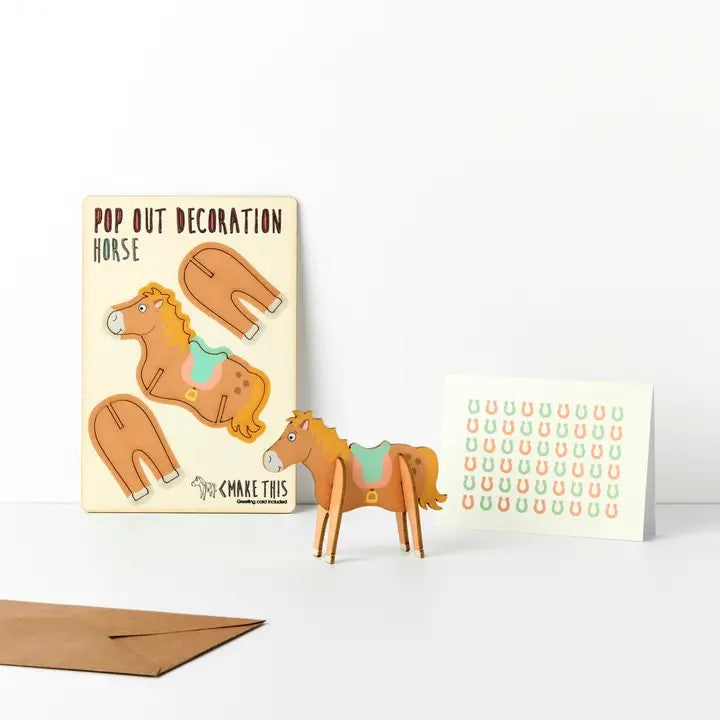 Pop Out Horse Greeting Card