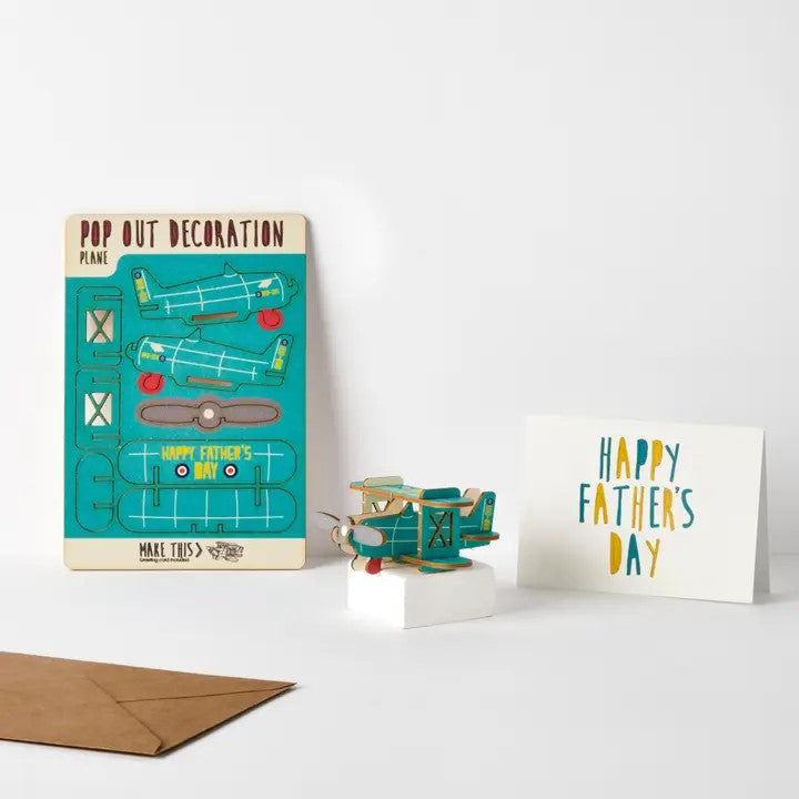 Pop Out Father's Day Plane Card