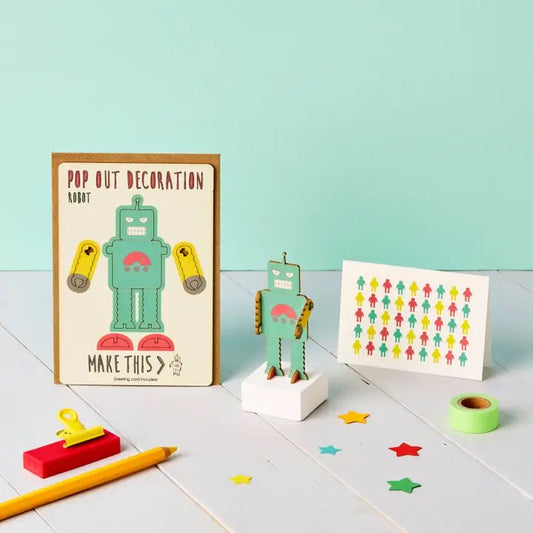 Pop Out Robot Greeting Card