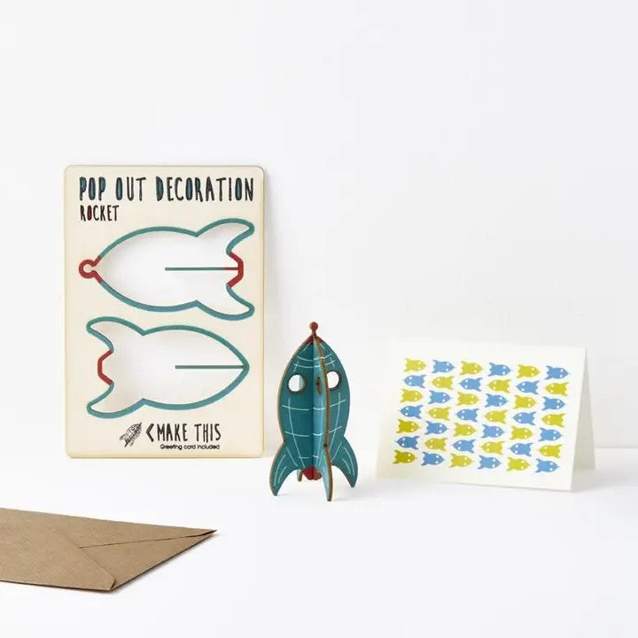 Pop Out Rocket Greeting Card