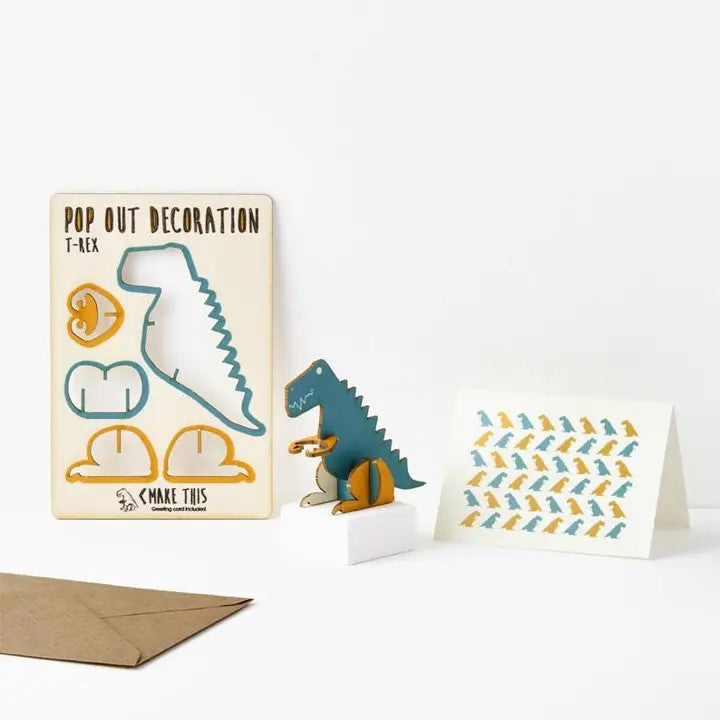 Pop Out T-Rex Greeting Card
