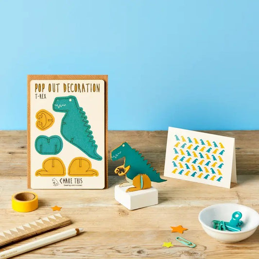Pop Out T-Rex Greeting Card