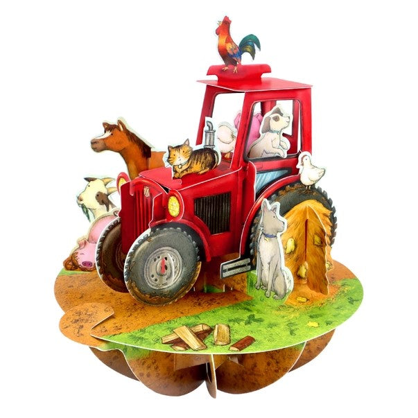 Pirouettes Card - Tractor and Farm Animals