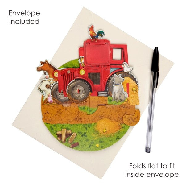 Pirouettes Card - Tractor and Farm Animals