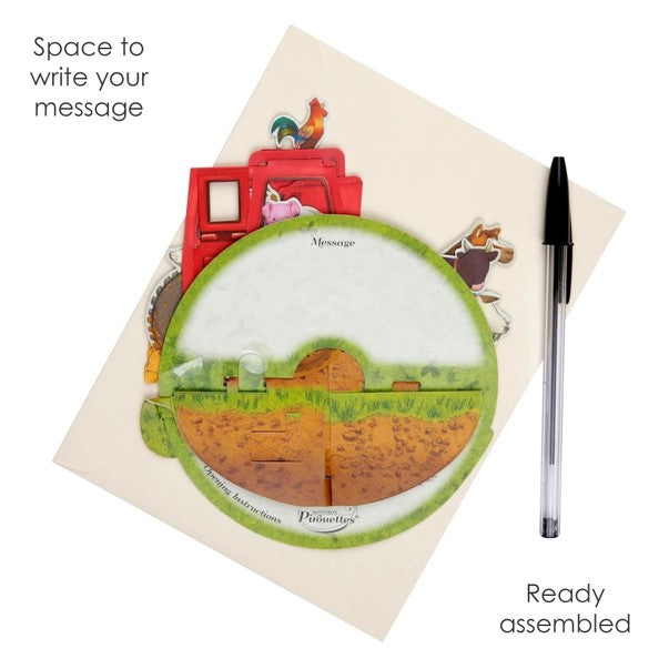 Pirouettes Card - Tractor and Farm Animals