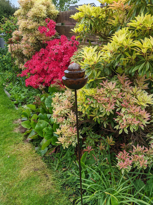 Ball Stake Fountain Garden Sculpture