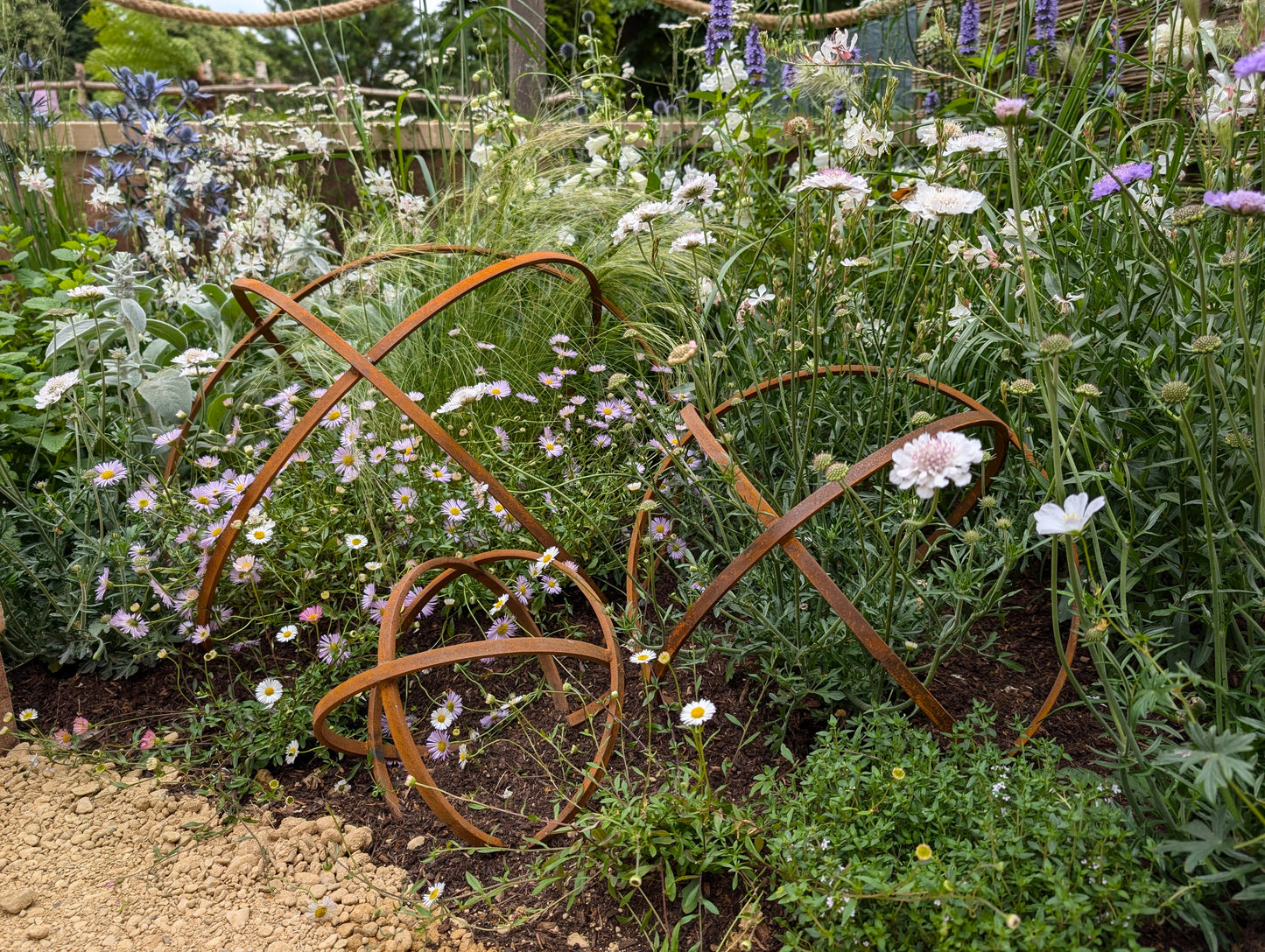 Rusty Garden Sphere Ornament