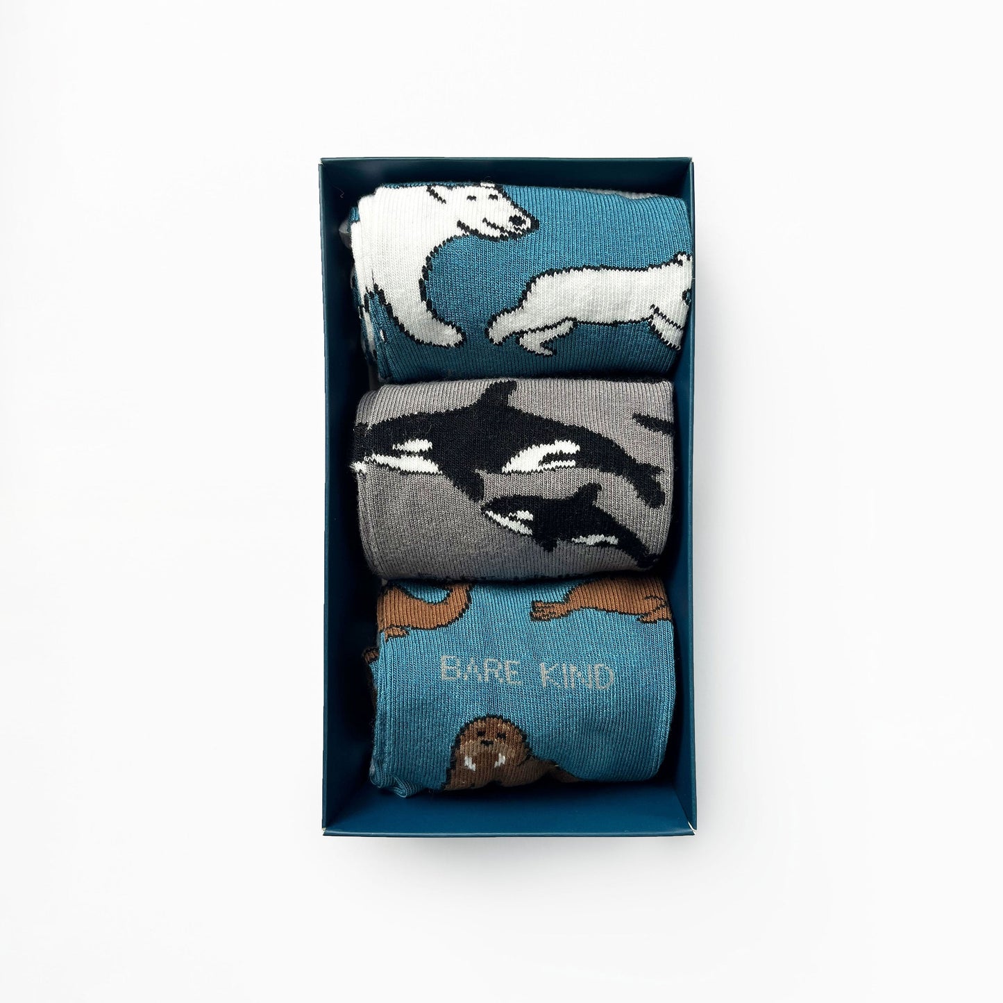 Bare Kind Arctic Animals Bamboo Socks Gift Box of 3