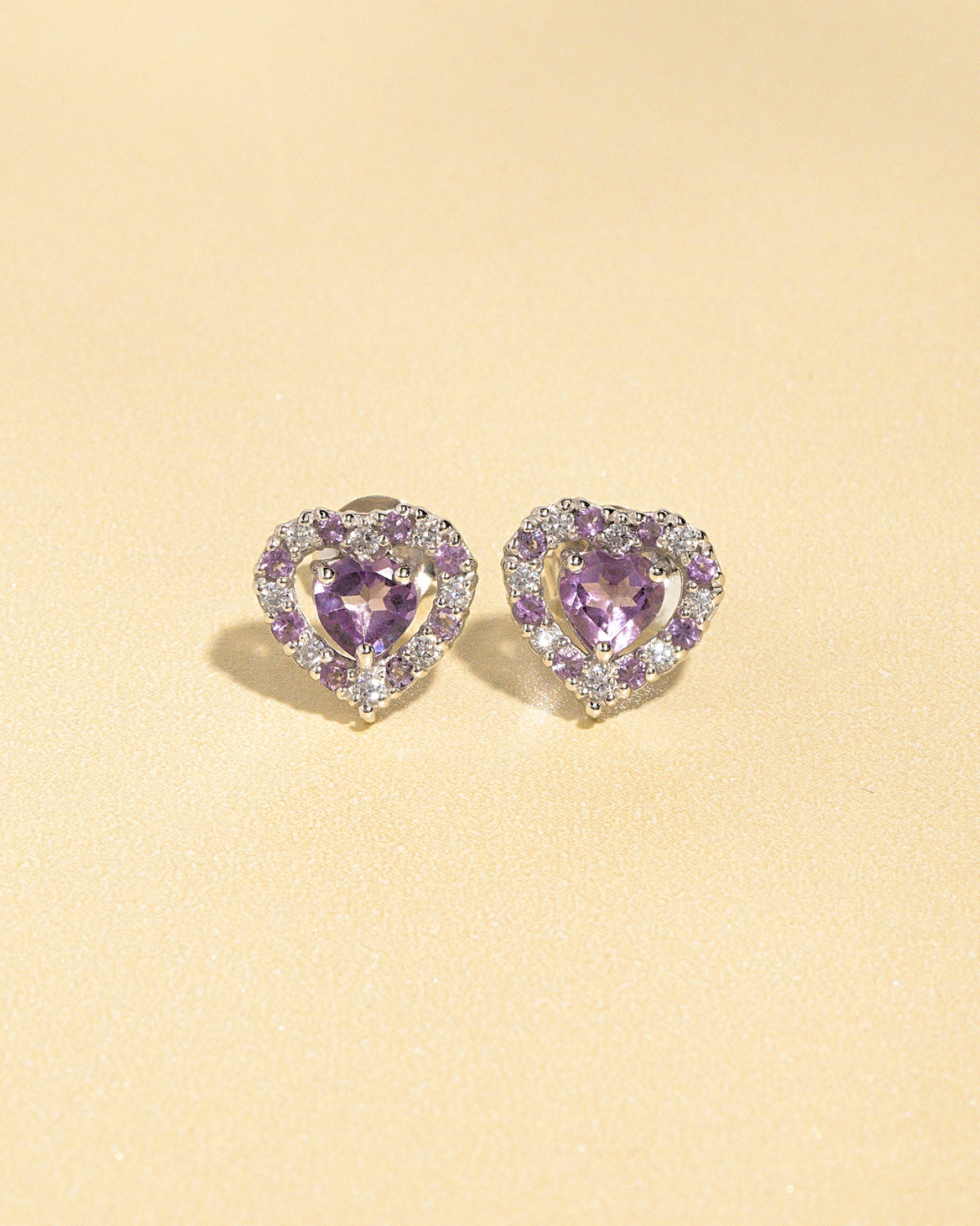 Purple Heart Lavender Amethyst Set in Sterling Silver by Vianne Jewellery