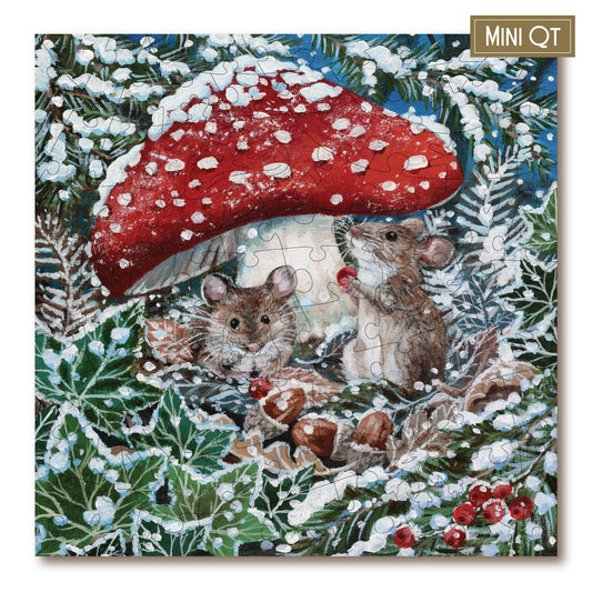 Victory Wooden Shelter From the Snow MINI QT Jigsaw Puzzle