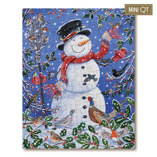 Victory Wooden Snowman & Winter Birds MINI QT Jigsaw Puzzle
