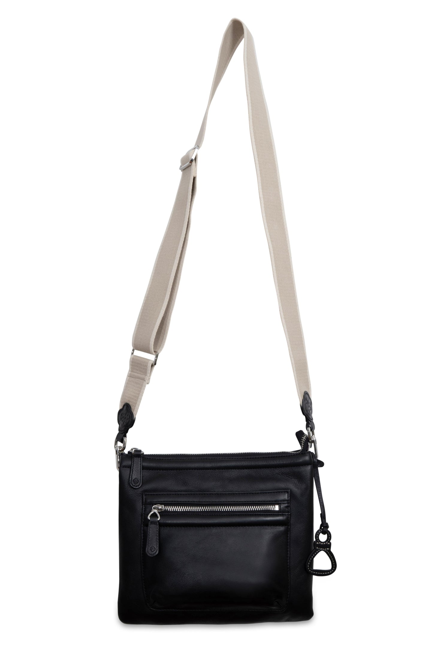 Ellen Leather 3-Section Zip-Top Crossbody Bag - Handmade by Saddler