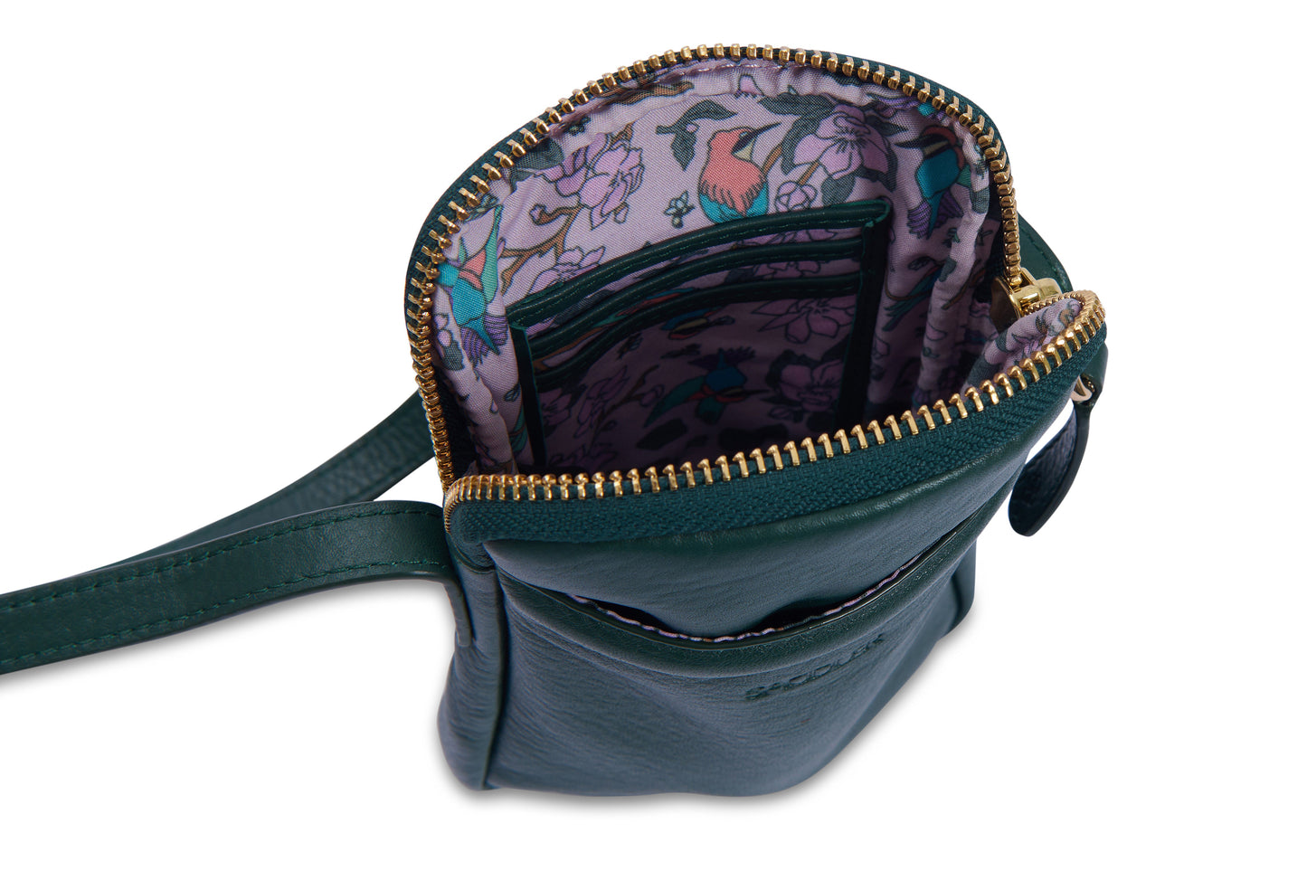 SADDLER "Margot" Real Leather Crossbody Zip Top RFID Phone Pouch - Gift Boxed