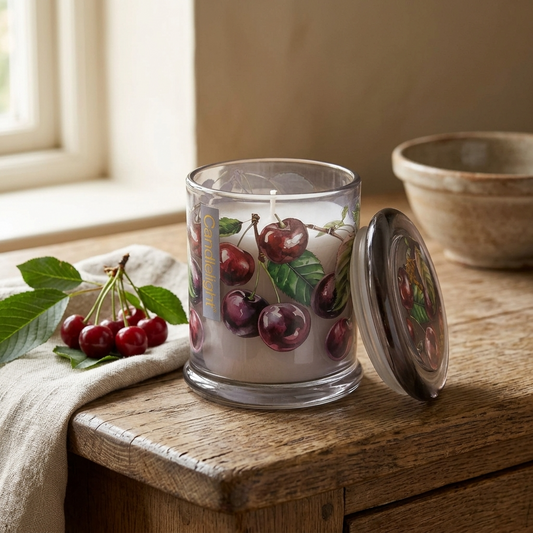 Candlelight Large Glass Jar Candle – Sour Cherry & Lime