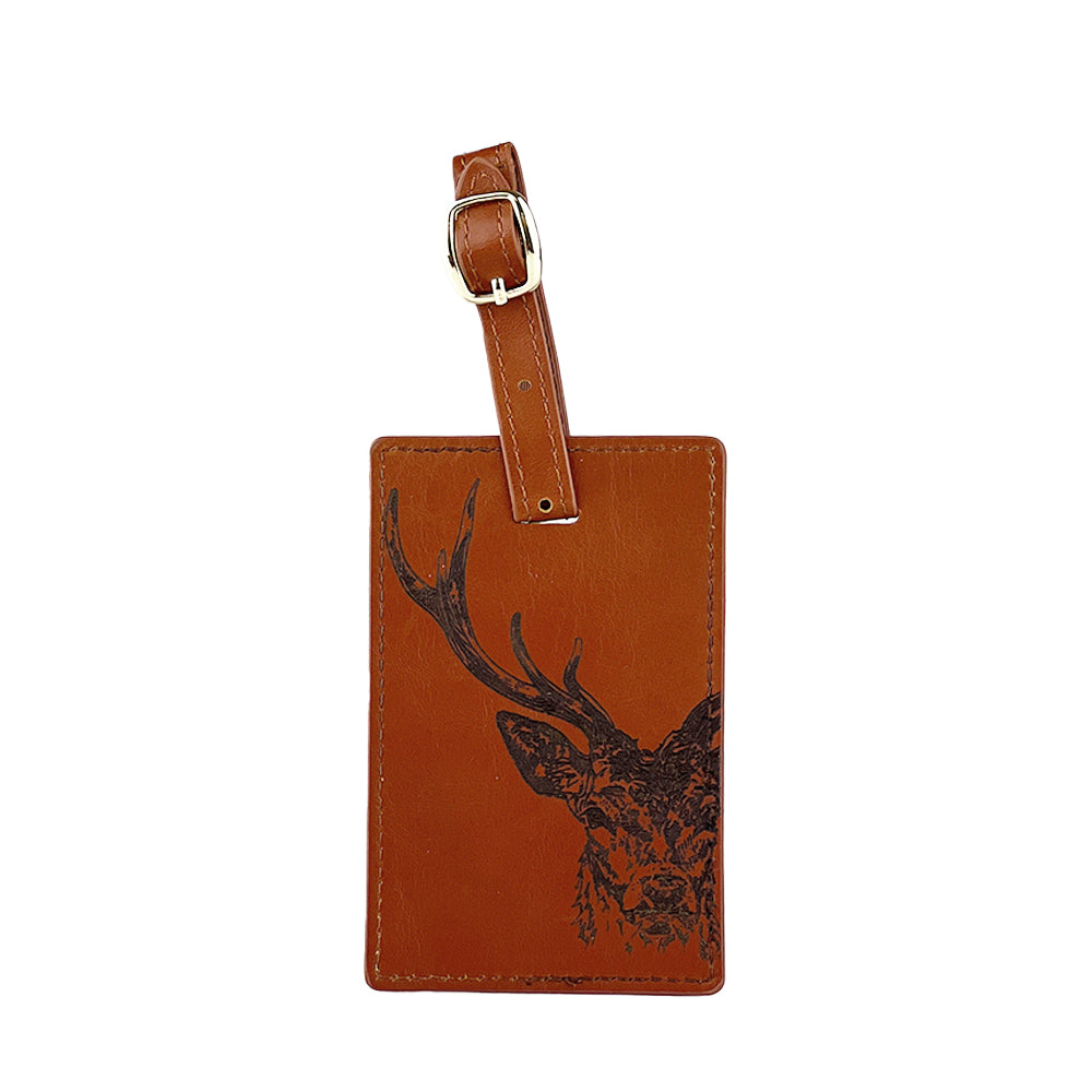 Stag Leather Luggage Tag by Selbrae House