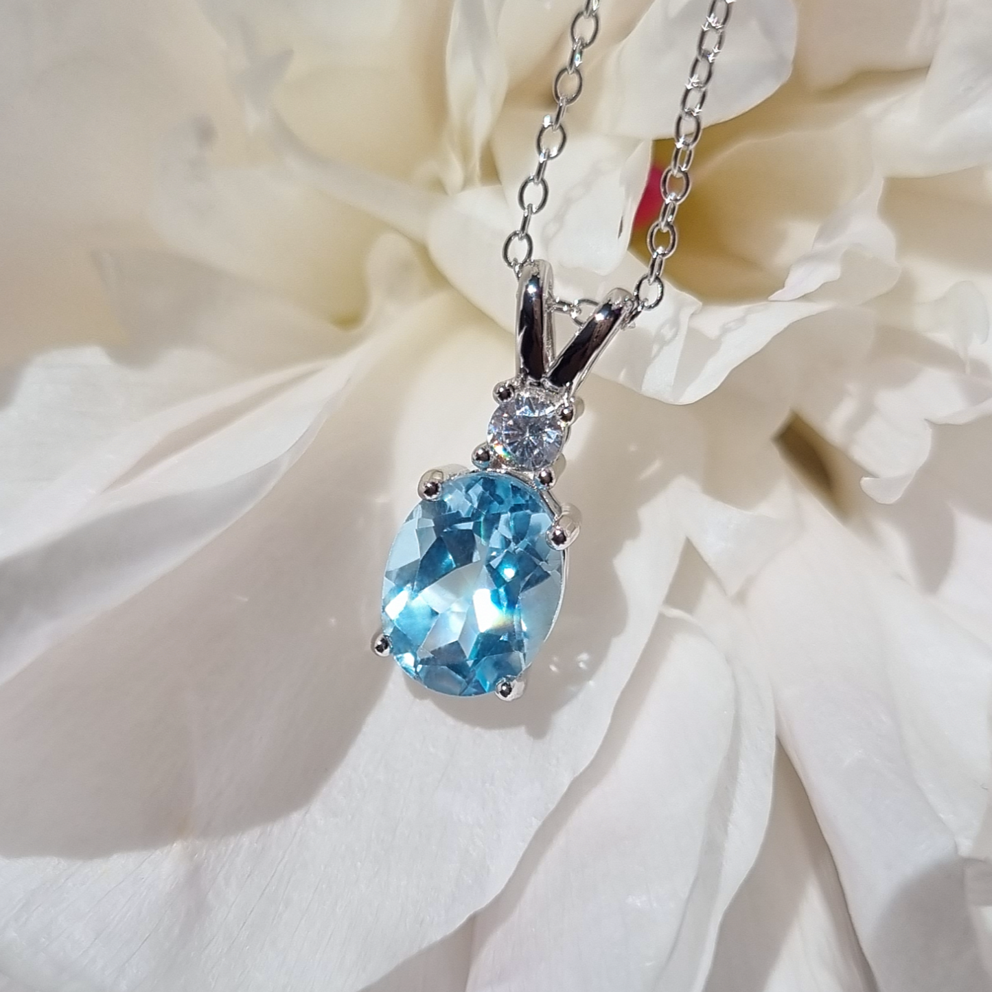 Essential Blue Topaz Jewellery Set in Sterling Silver by Vianne Jewellery