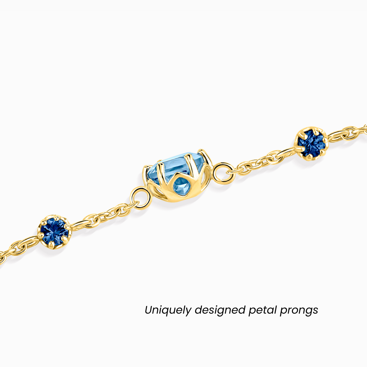 Blue Sapphire & Blue Topaz Jewellery Set in 18k Gold Vermeil by Vianne Jewellery