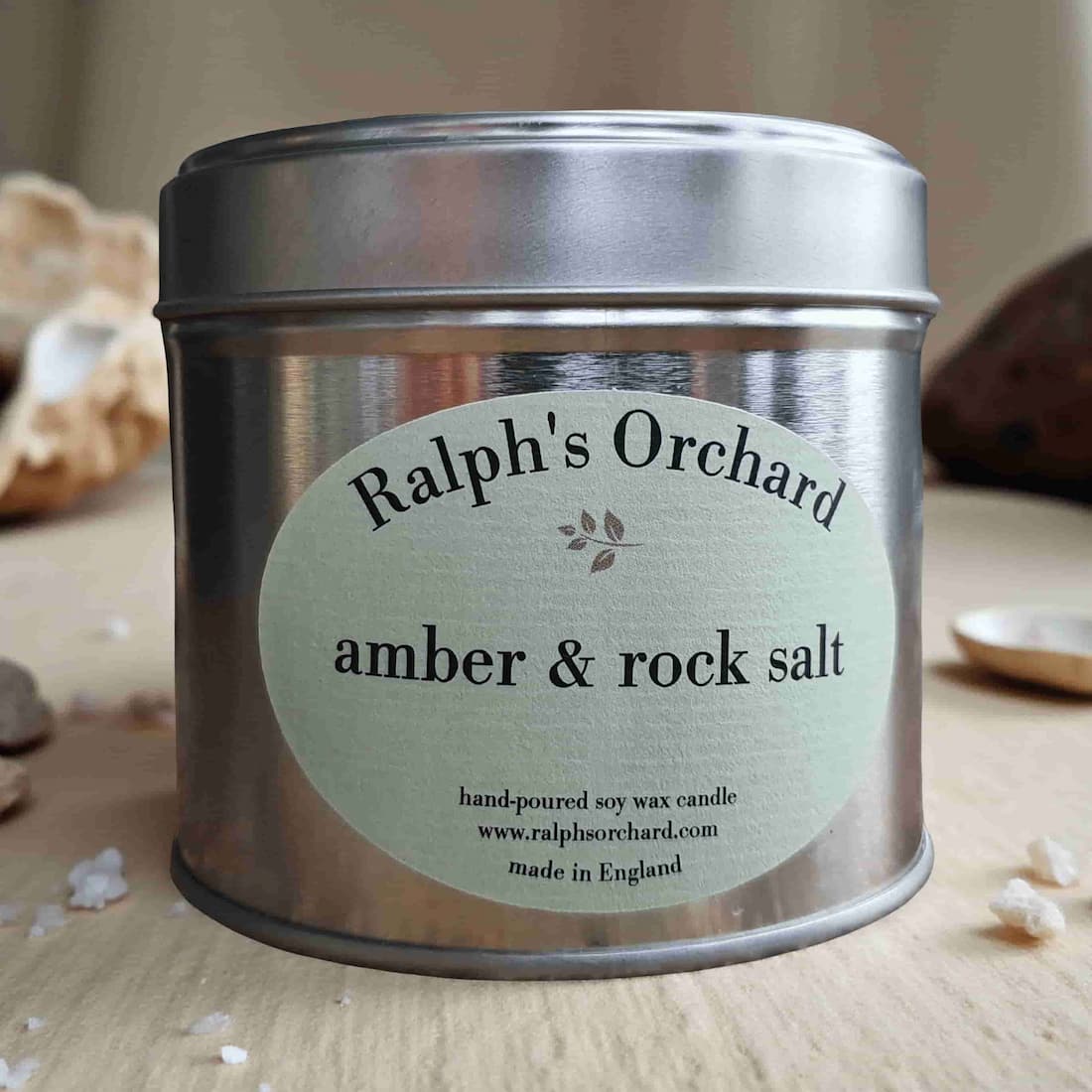 Ralph's Orchard Amber & Rock Salt Candle