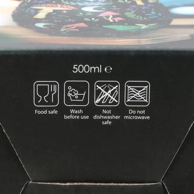 DARK FOREST PRINT STEMLESS WINE GLASS