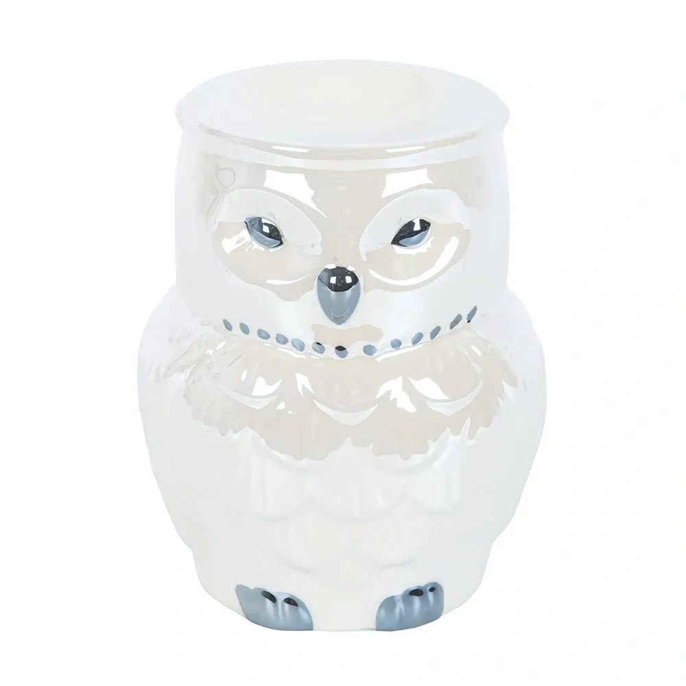 OWL SHAPED IRIDESCENT OIL BURNER AND WAX WARMER