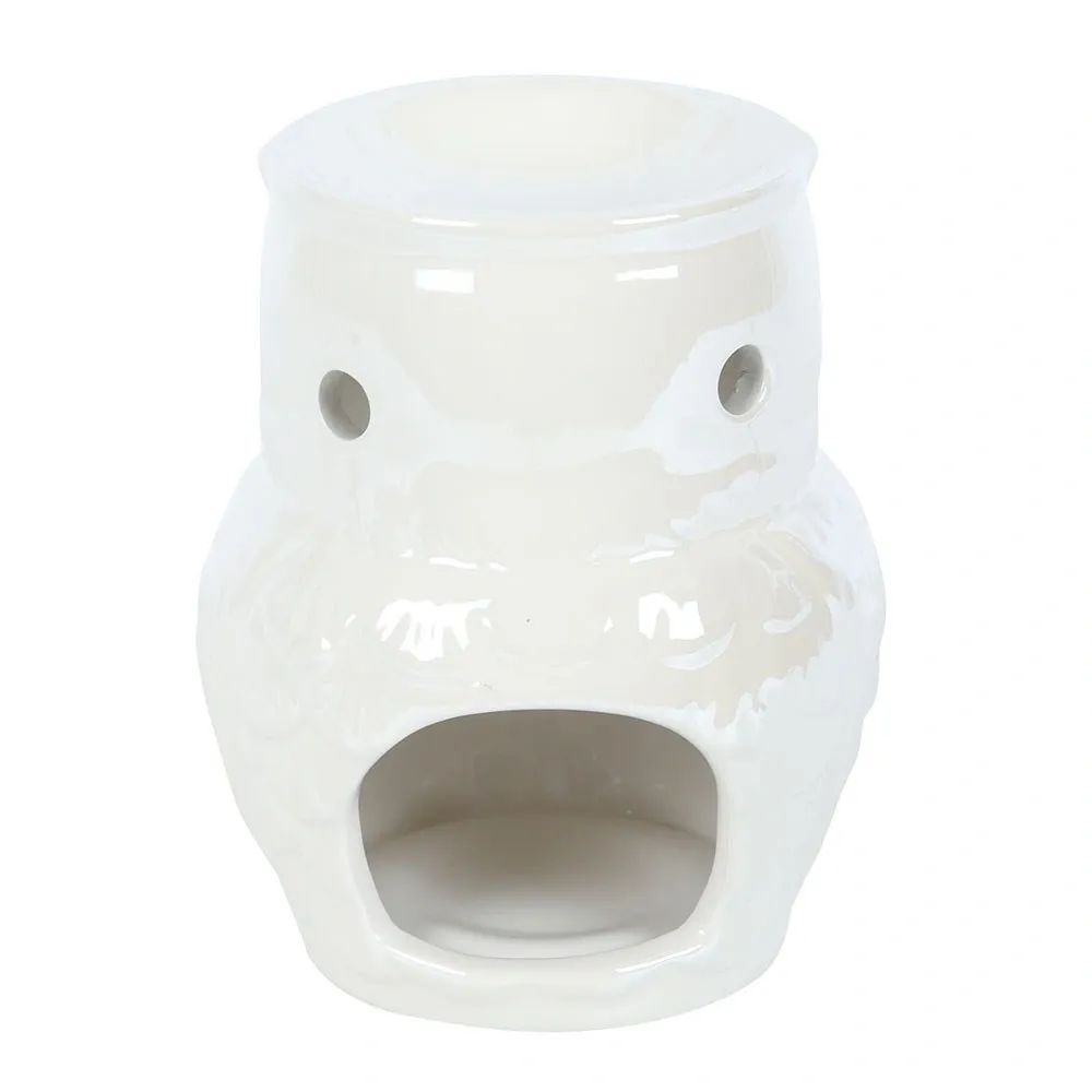 OWL SHAPED IRIDESCENT OIL BURNER AND WAX WARMER