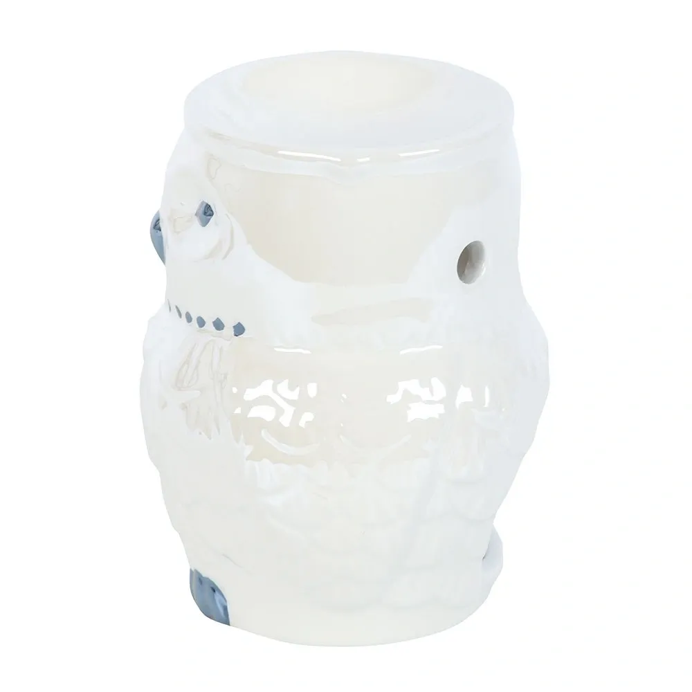 OWL SHAPED IRIDESCENT OIL BURNER AND WAX WARMER
