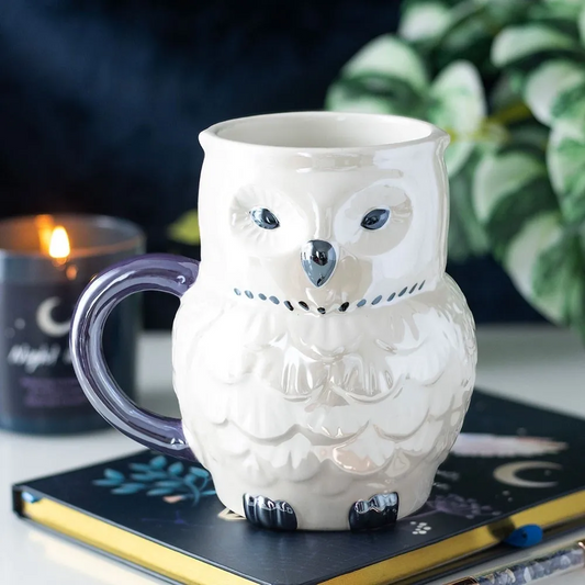 OWL SHAPED IRIDESCENT MUG