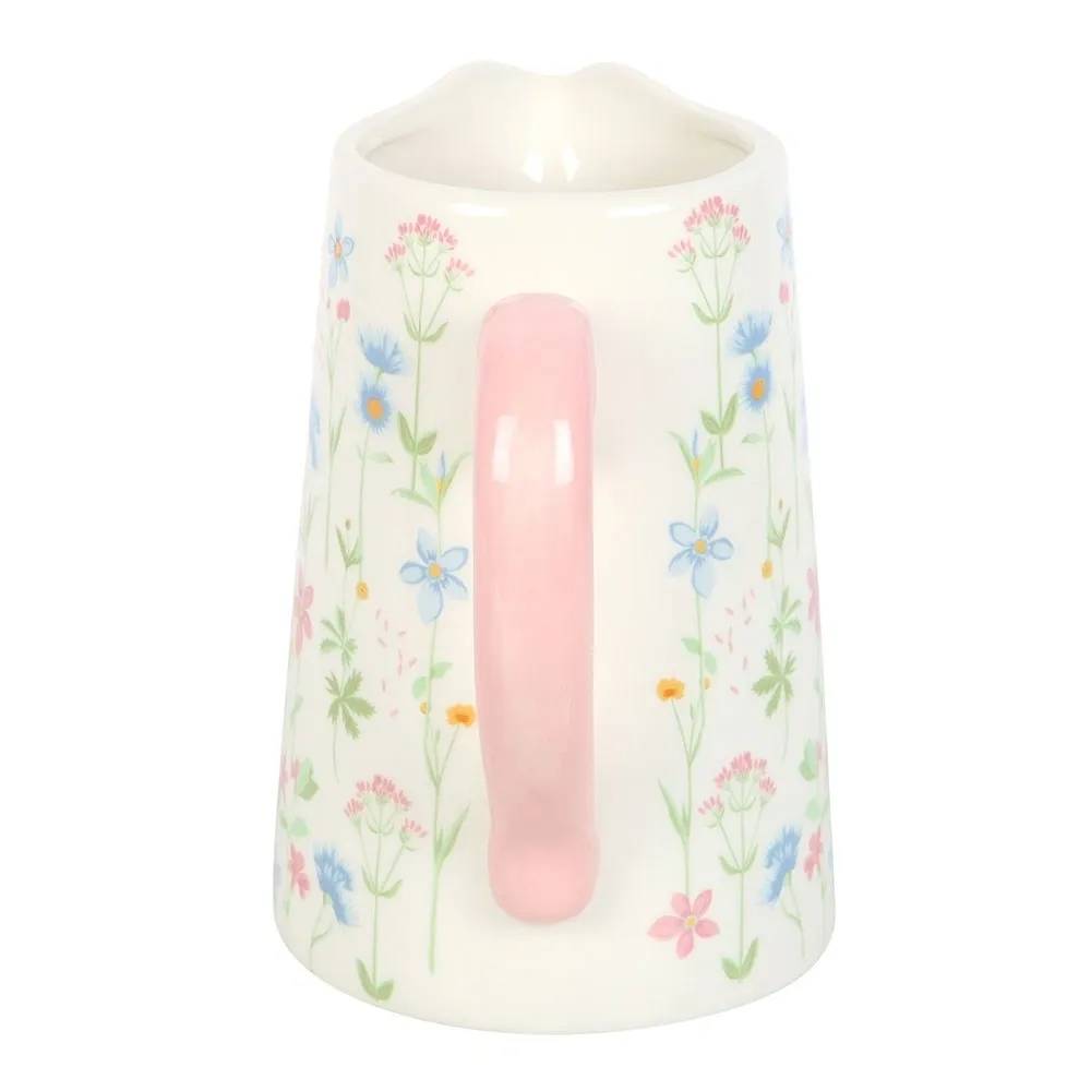 FLORAL PRINT CERAMIC FLOWER JUG