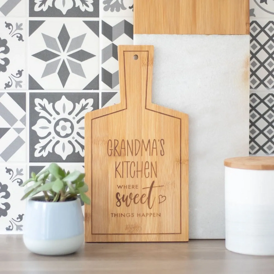 GRANDMA'S KITCHEN BAMBOO SERVING BOARD