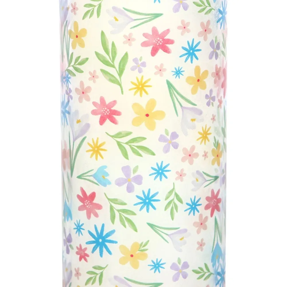SPRING FLORAL PRINT FRESH LINEN TUBE CANDLE