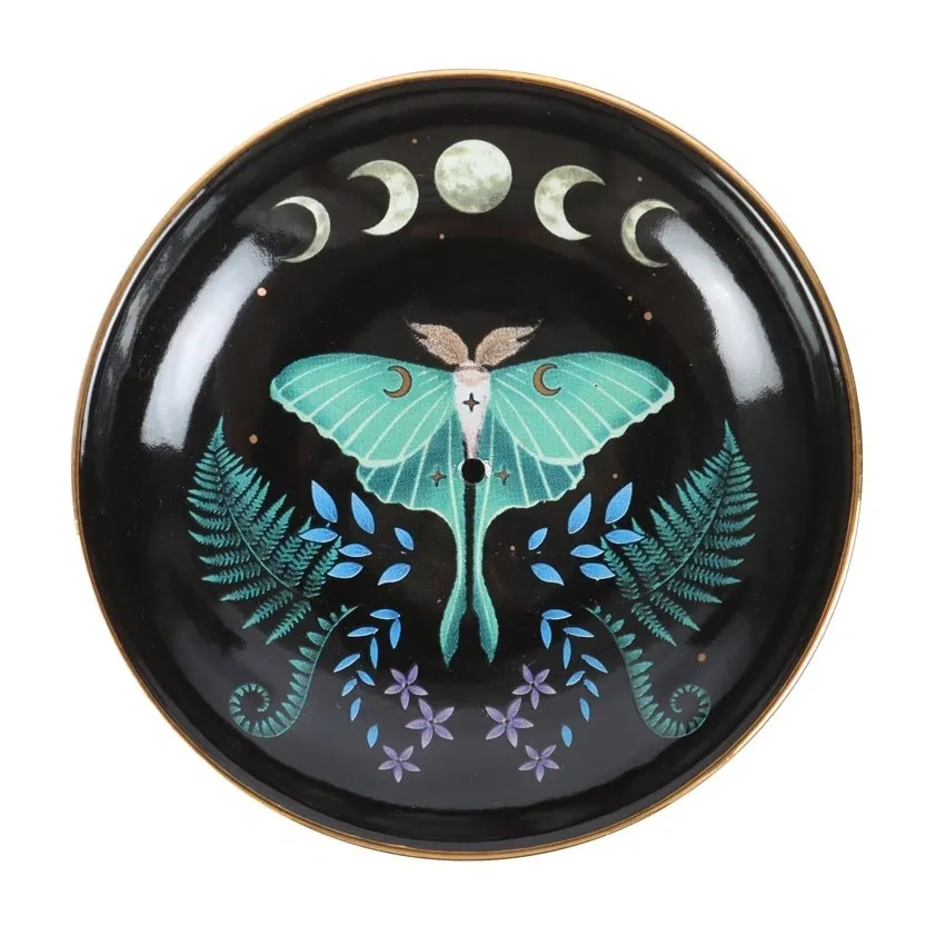 LUNA MOTH CERAMIC INCENSE PLATE